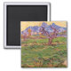 Landschaft, Olivenbaum, Berge Van Gogh Kunstkunst Magnet (Vorne)