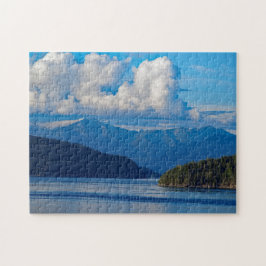 Landschaft Ozean Berge Alaska Foto Puzzle