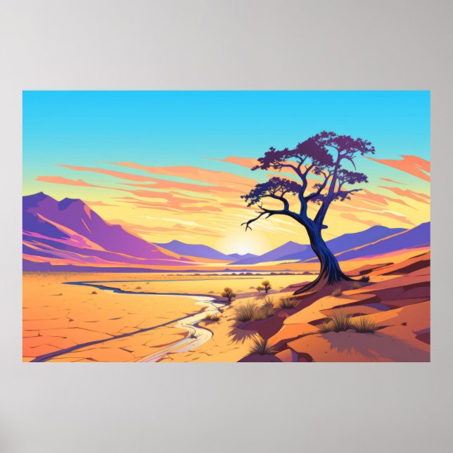 Landschaft Panorama Wüste Landschaft Natur Poster (Vorne)