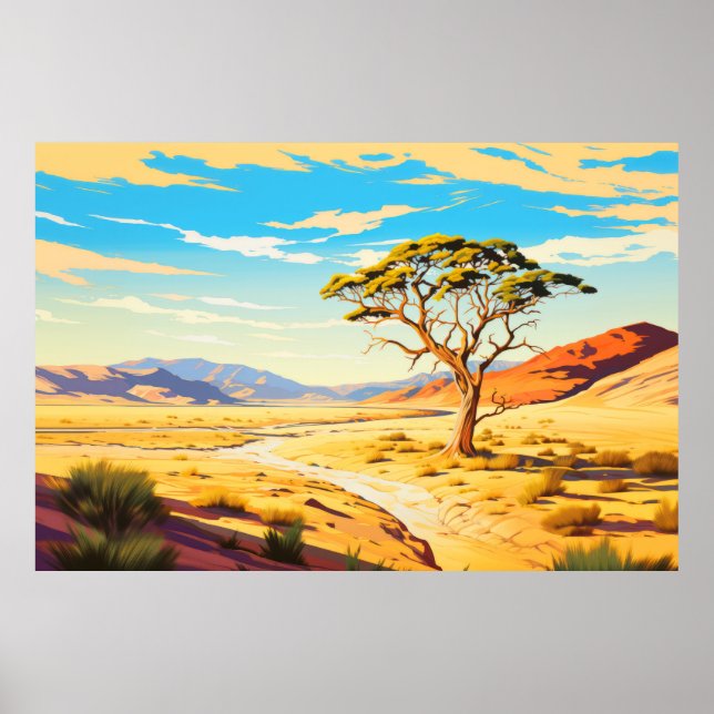 Landschaft Panorama Wüste Landschaft Natur Poster (Vorne)
