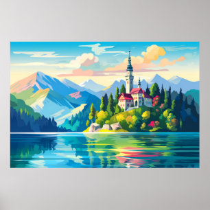 Landschaft Panoramaarchitektur Landschaft Natur Poster