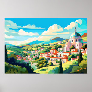 Landschaft Panoramaarchitektur Landschaft Natur Poster