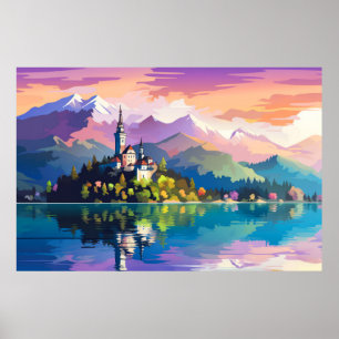 Landschaft Panoramaarchitektur Landschaft Natur Poster