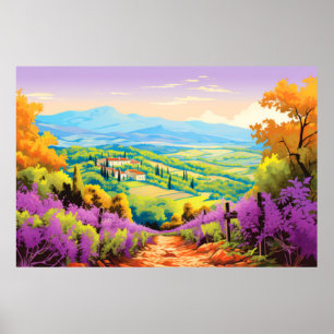 Landschaft Panoramablick Prairie Landschaft Natur Poster