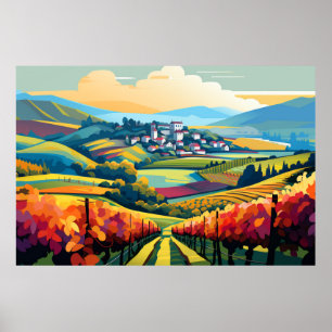 Landschaft Panoramablick Prairie Landschaft Natur Poster