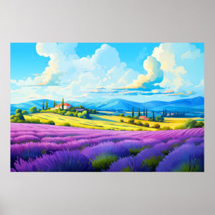 Landschaft Panoramablick Prairie Landschaft Natur Poster