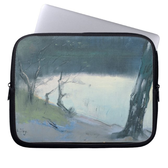 Landschaft (Pastell auf Leinwand) Laptopschutzhülle (Vorderseite)
