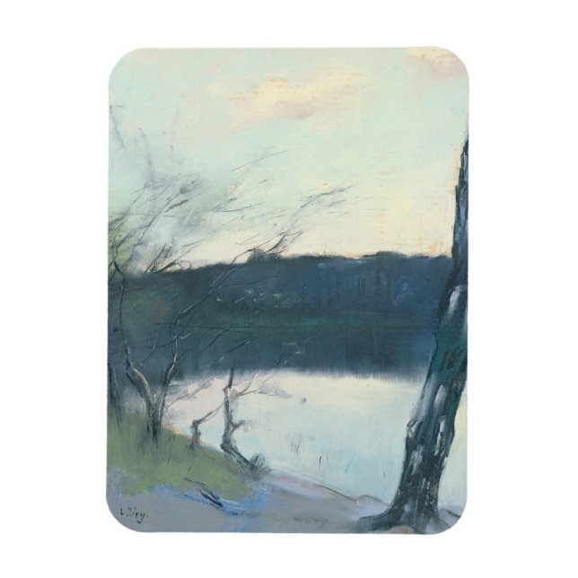 Landschaft (pastellfarben auf der Leinwand) Magnet (Vertikal)