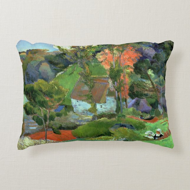 Landschaft Paul Gauguins | bei Pont Aven, 1888 Zierkissen (Vorderseite)