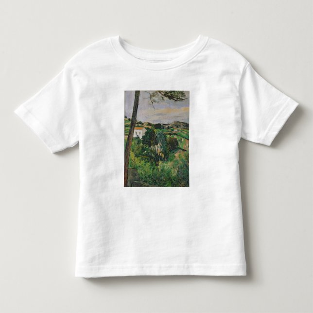 Landschaft Pauls Cezanne | mit rotem Dach oder der Kleinkind T-shirt (Vorderseite)