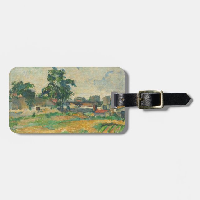 Landschaft Pauls Cezanne | nahe Paris, C. 1876 (Öl Gepäckanhänger (Vorderseite horizontal)
