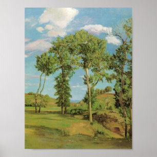 Landschaft Paysage Frederic Bazille Impressionist Poster