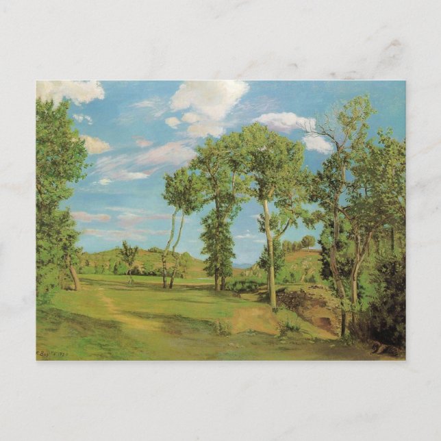 Landschaft Paysage Frederic Bazille Impressionist  Postkarte (Vorderseite)