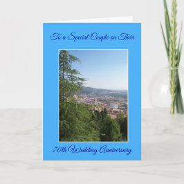 Landschaft Personalisiert 70. Hochzeitstag Karte