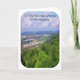 Landschaft Personalisierter Ehemann Hochzeit Jahre Feiertagskarte