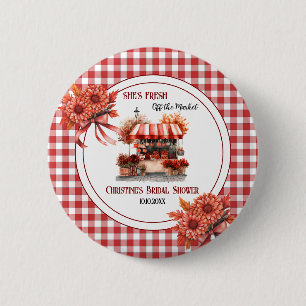 Landschaft Picnic Gingham Brautparty Gefallen Button