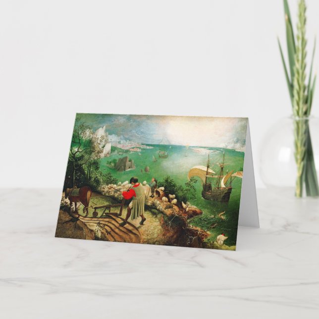 Landschaft Pieter Bruegel mit dem Fall von Ikarus Karte (Vorderseite)