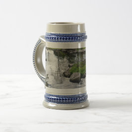 Landschaft & Pool Grau/Blau 22 oz Stein Bierglas