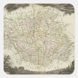 Landschaft Quadratischer Aufkleber