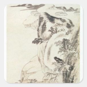 Landschaft Quadratischer Aufkleber