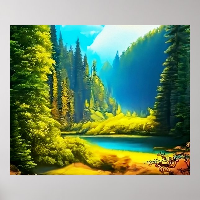 Landschaft realistisch und natürlich poster (Vorne)