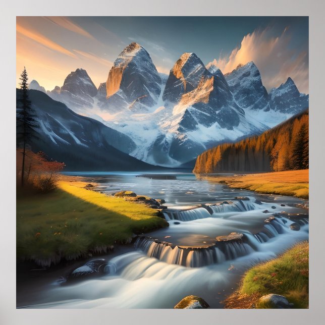 Landschaft realistisch und natürlich poster (Vorne)