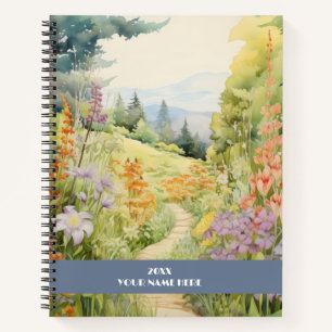 Landschaft Ruhiger Weg durch Wald Notizbuch