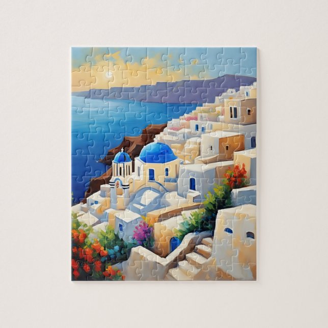 Landschaft Santorins Puzzle (Vertikal)