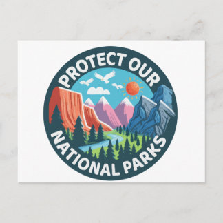 Landschaft Schützen Sie unsere Nationalparks Postkarte