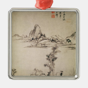 Landschaft Silbernes Ornament