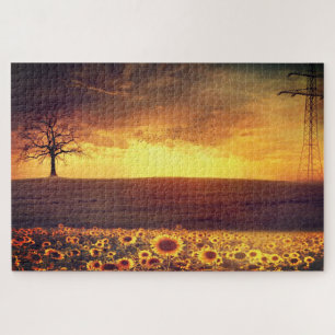 Landschaft - Sonnenuntergang - schön Puzzle