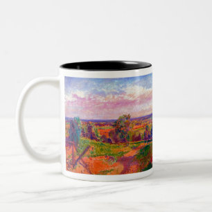 Landschaft Spencers Gore in Yorkshire Zweifarbige Tasse