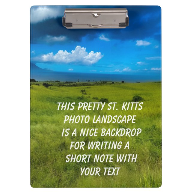 Landschaft St. Kitts Klemmbrett (Vorderseite)