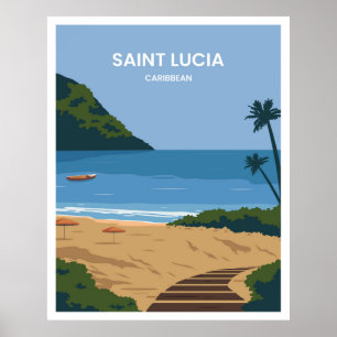 Landschaft St. Lucia Poster