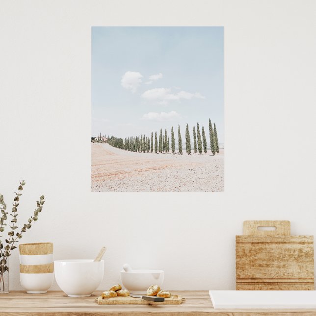 Landschaft Toskana Soft Colors Poster (Küche)
