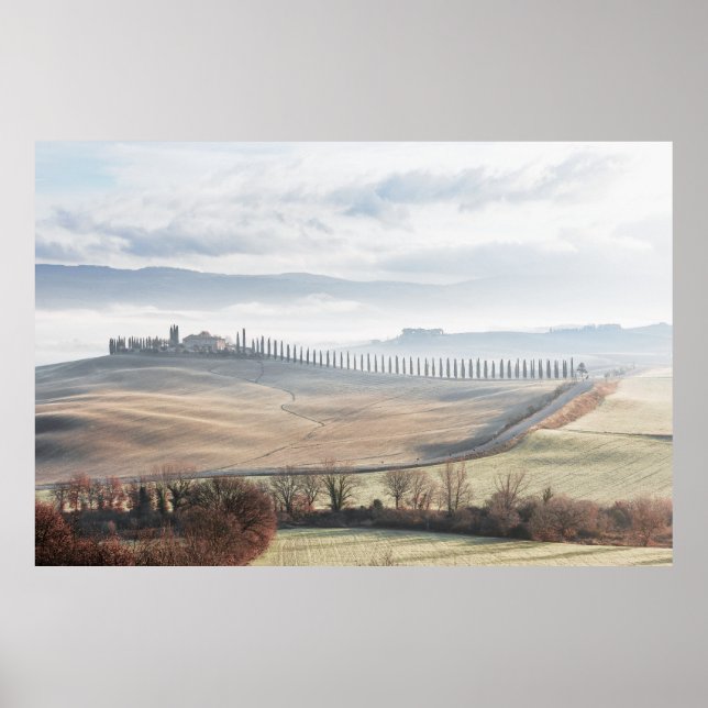 Landschaft Toskana Soft Colors Poster (Vorne)