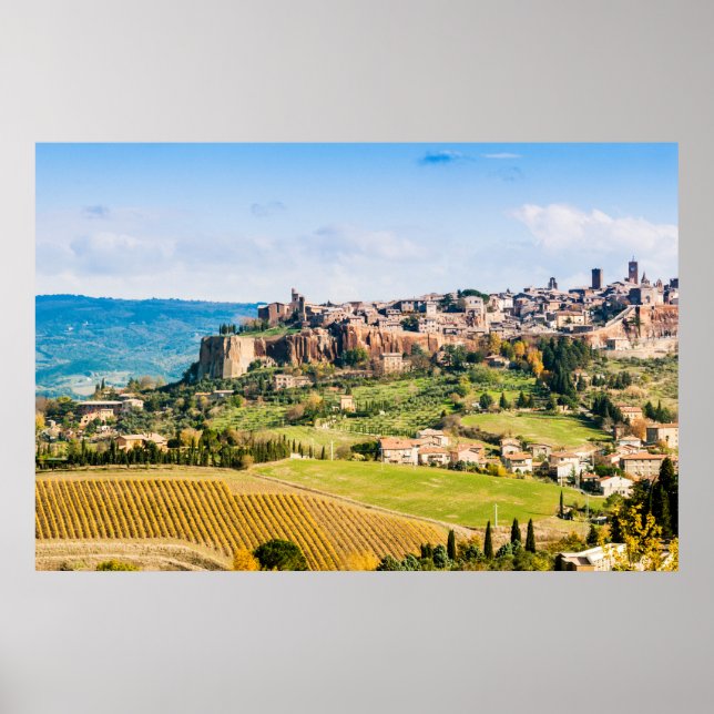Landschaft über Orvieto Poster (Vorne)