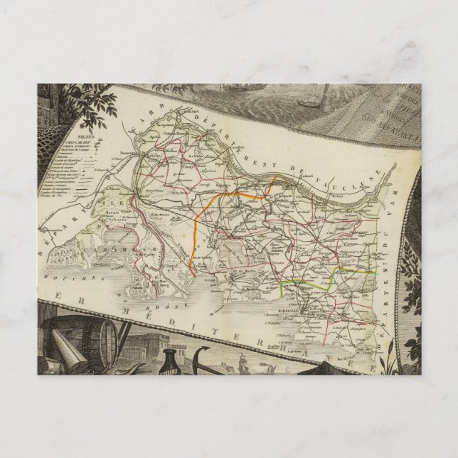 Landschaft und Städte Postkarte (Vorderseite)