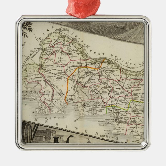 Landschaft und Städte Silbernes Ornament (Vorne)