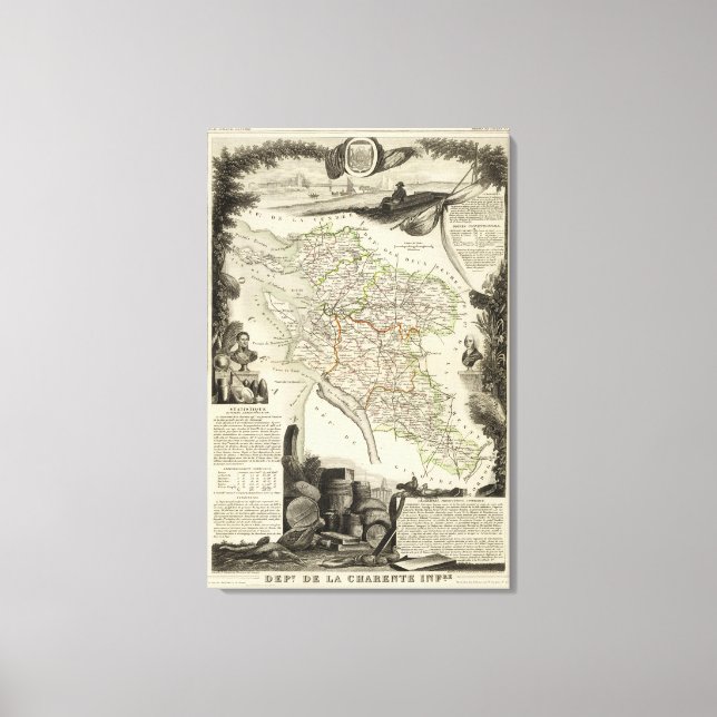 Landschaft und Wald Leinwanddruck (Vorderseite)