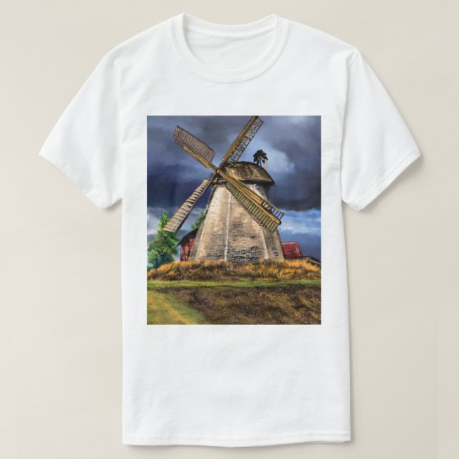 Landschaft und Wetter im niederländischen T - Shir T-Shirt (Design vorne)