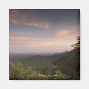 Landschaft unter einem Sonnenuntergang Magnet