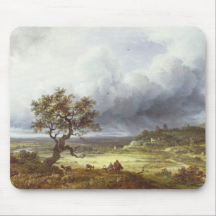 Landschaft unter einem stürmischen Himmel Mousepad