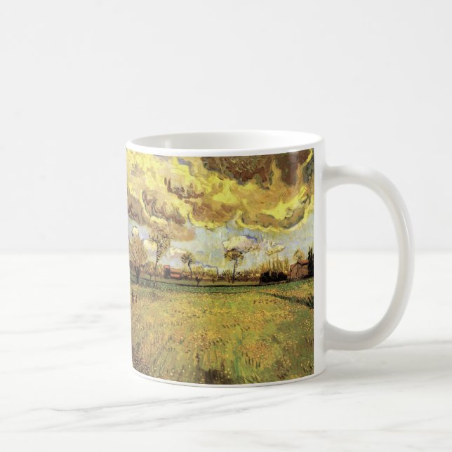 Landschaft unter einem stürmischen Himmel von Vinc Kaffeetasse (Rechts)