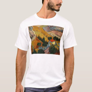 Landschaft Vincent van Goghs mit Haus u. T-Shirt
