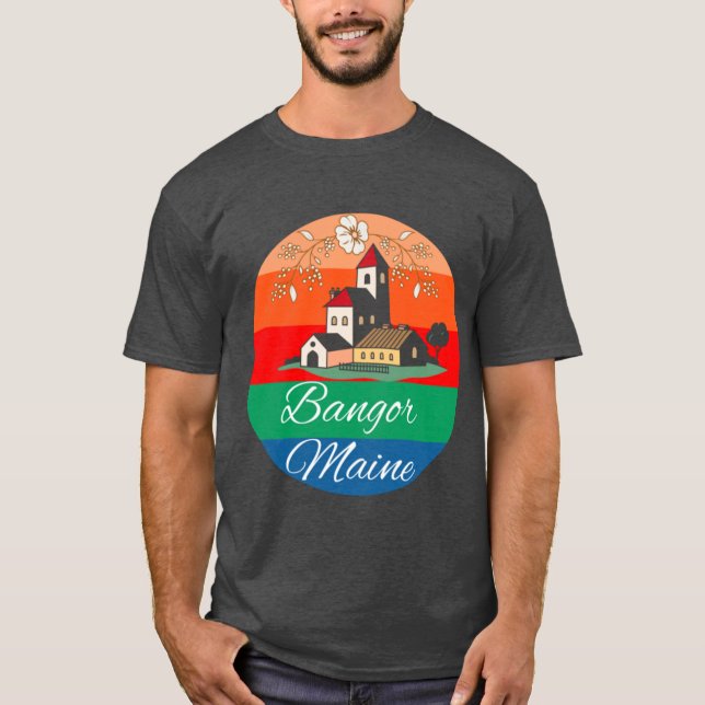 Landschaft von Bangor Maine T-Shirt (Vorderseite)