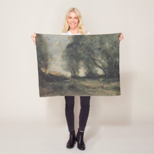 Landschaft (von Camille Corot) Fleecedecke