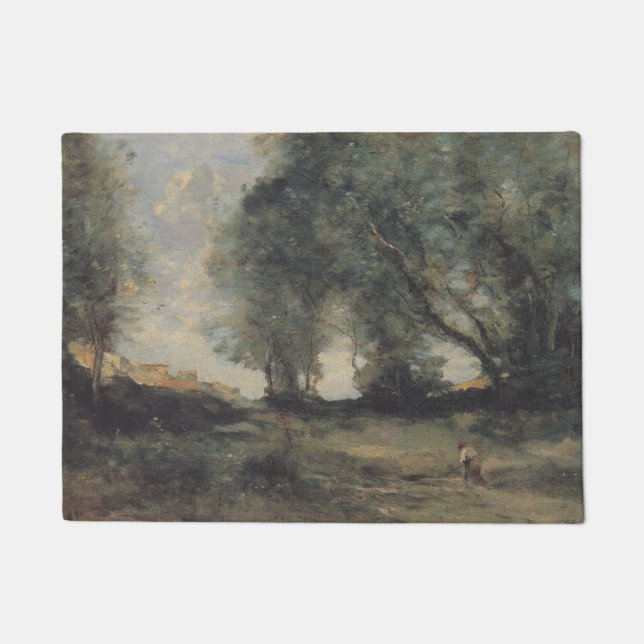 Landschaft (von Camille Corot) Fußmatte (Vorderseite)