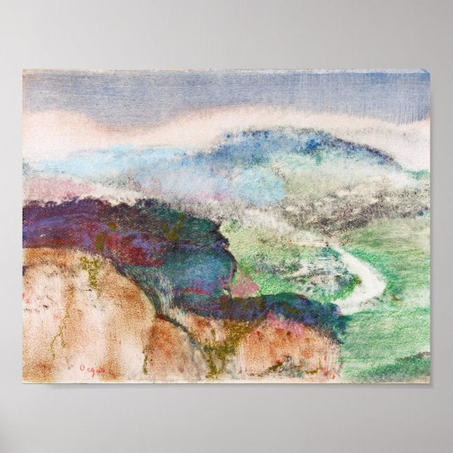 Landschaft von Edgar Degas Poster (Vorne)