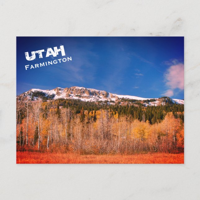 Landschaft von Farmington, Utah, Wasatch Mountains Postkarte (Vorderseite)